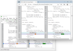 compare reports saved as HTML